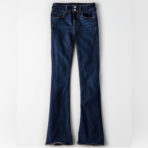 NWT American Eagle Hi-Rise Artist Flare Jean Size 6/28 X-Long - Picture 3 of 11